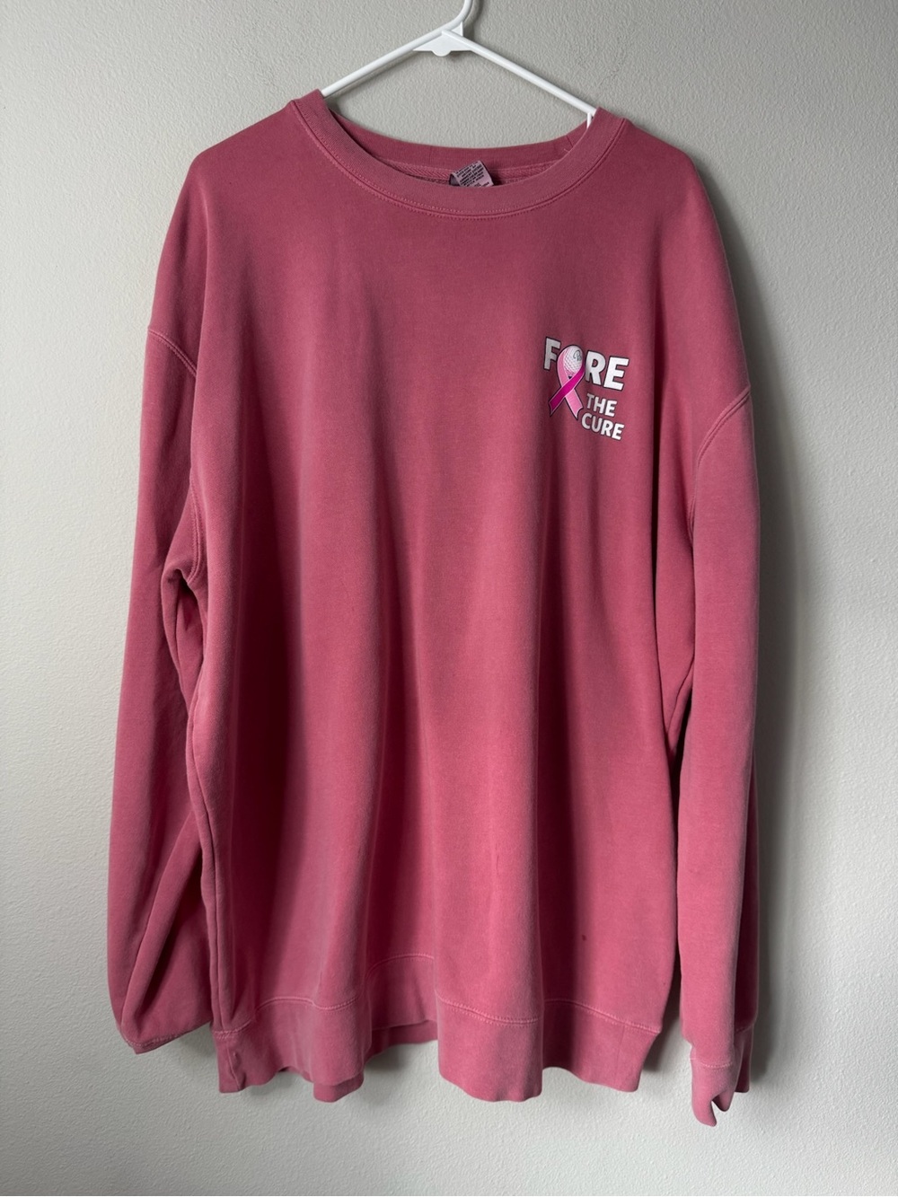 Barstool Sports Fore The Cure Pink Crewneck Sweatshirt 2XL Breast Cancer